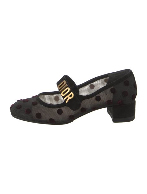 christian dior polka dot shoes|Christian Dior Polka Dot Print Mesh Accents Pumps .